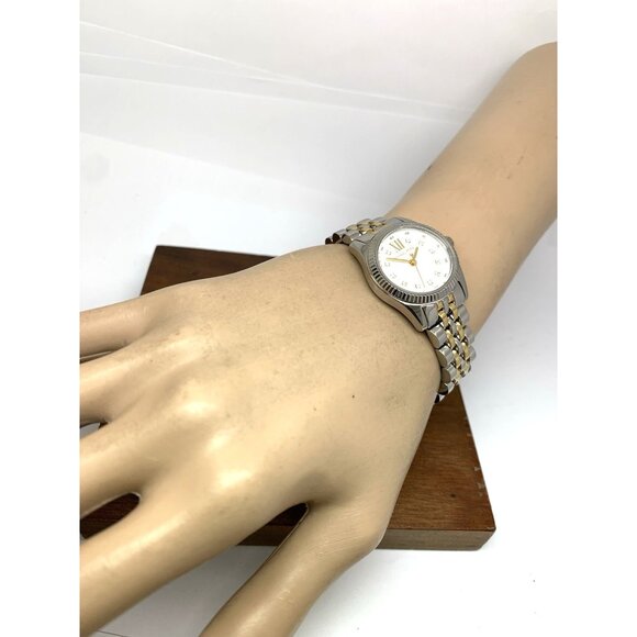 Michael Kors Women's Watch MK4740 Lexington Quartz White Dial 2-Tone Gemmed 26mm - Picture 5 of 14